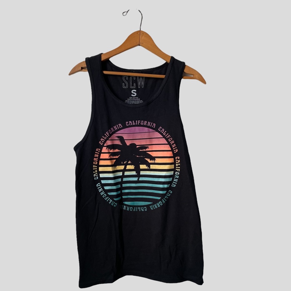 Black SCW Tank Top Size Small